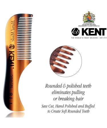 KENT 81T Freddie Handmade Beard Mustache Comb - Extra Small | Pocket Size Fine Toothed Comb for Facial Hair Grooming - Tortoiseshell - Buy Online on GoSupps.com
