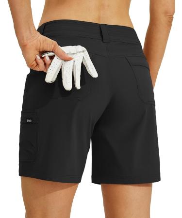 Willit Women's Golf Hiking Shorts - Cargo Quick Dry Athletic Shorts, Black, Size 12 - Buy Online on GoSupps.com