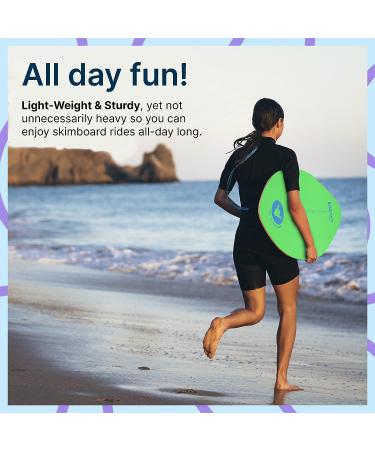 BPS New Zealand 'Shaka' Skimboard - Colored EVA Grip Pad - High Gloss Clear Coat - Wooden Skim Board for Kids & Adults - 3 Sizes | Green 30 Inch - Buy Online on GoSupps.com