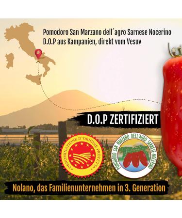 Delicret - 12 x 400g NOLANO San Marzano DOP tomatoes | whole and peeled | Pizza & Neapolitan pizza recipes - Buy Online on GoSupps.com