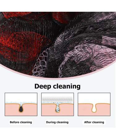 4pcs Foaming Net Loofah Men's Shower Sponge Set | Bathroom Cleaning Supplies & Hotel Bathing Balls - Buy Online on GoSupps.com