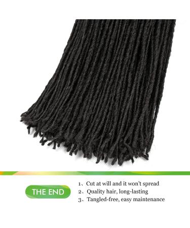 GUOHUI 36 Inch 5 Packs Natural Black Micro Faux Locs Crochet Hair for DIY Braids - Straight Styles - Buy Online on GoSupps.com