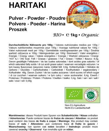 Buy Pearls ORGANIC Haritaki Powder 1kg - 100% Pure & Natural Vegan Superfood - No Additives - Buy Online on GoSupps.com