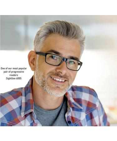 Sightline Multifocal Progressive Reading Glasses 6005 - 2.5x Fit for Men & Women - Blue - International Shipping Available - Buy Online on GoSupps.com