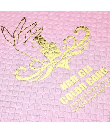 Nimoa Nail Color Card Book - 216 Color Nail Polish Display Stand | Nail Art Showcase in Pink & White - Buy Online on GoSupps.com