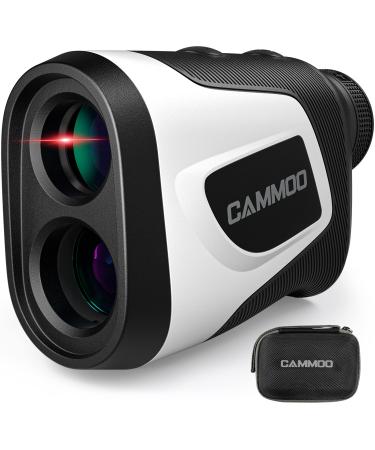 CAMMOO Golf Rangefinder with Slope, 1100Y Range Finder Golfing with 5 Mode, 6X Magnification, USB Charging, Clear & Accurate Measurement, Vibration Alert, for Golfing, Hunting, Measurement - M1000 White