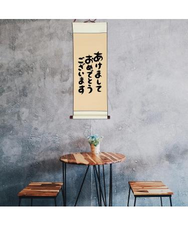 ARTIBETTER Hanging Chinese Xuan Paper Scroll - 31 x 13 Inch Blank Calligraphy Scroll for Home Decor - Golden Chinese Painting Paper - Buy Online on GoSupps.com
