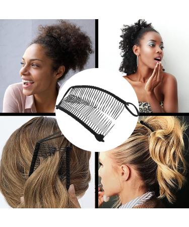 2 PCS Banana Hair Clips Large Size Stretch Banana Clip 30 Teeth Vintage Clincher Combs Non Slip Banana Clip Black Banana Hair Grips Elastic Banana Hairpin for Women Natural Thick Hair Curly Hair - Buy Online on GoSupps.com