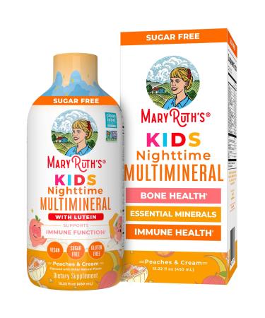 Kids Liquid Nighttime Multimineral by MaryRuth's | Bone Health | Immune Function | Bedtime Supplement | Kids Vitamins | Magnesium | Vegan | Sugar Free | 30-180 Servings | 15.22 fl oz