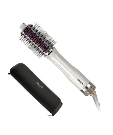 Shark SmoothStyle Heated Brush and Comb with Heat-Resistant Storage Bag Wet & Dry Modes Hot Air Brush with 3 Temperatures Smooth Soft & Voluminous Finish for All Hair Types Silk HT212UK