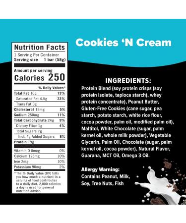JiMMY! Protein Bars Cookies 'N Cream Variety Box 15 x 58g - Buy Online on GoSupps.com