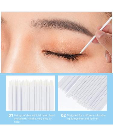 PLAFOPE 100pcs Disposable Eyeliner Brush Makeup Eyeliner Wand Cosmetic Eye Wands Make up Kit White 9x6.5cm White - Buy Online on GoSupps.com