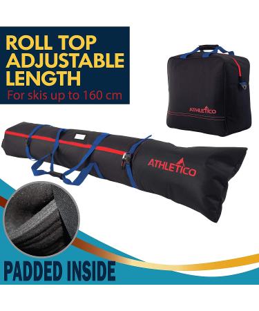 Athletico Youth Black Ski Bag Combo with Padding | Durable & Protective - Buy Online on GoSupps.com