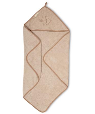 Ullenboom hooded towel baby 75x75 cm terry from 100% cotton (Oeko-Tex certified) and made of EU ideal as a bath towel or bathrobe for children and babies up to 3 years sand beige hooded towel sand cloth sand - Buy Online on GoSupps.com