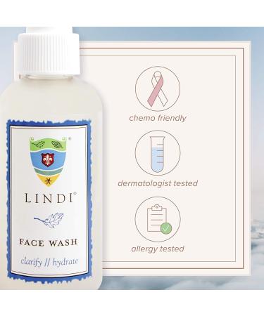Lindi Skin Face Wash for Dry & Sensitive Skin - Gentle Hydrating Formula to Reduce Rashes & Redness (4 fl oz) - Shop Internationally - Buy Online on GoSupps.com