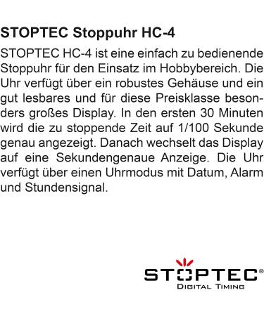 Buy Stoptec HC-4 Digital Stopwatch | Large Display & Splash-Proof | Ideal for Kids Sports & Leisure Activities - International Shipping Available - Buy Online on GoSupps.com