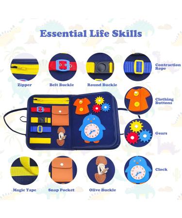 Withosent Busy Board for Toddlers - 4-Layer Montessori Activity Toy for Kids Ages 3-4 - Blue/Old Version - Buy Online on GoSupps.com