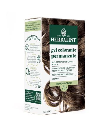 Herbatint Herbatint Permanent Hair Color Gel 7D Golden Blonde - 170 ml | Ammonia-Free 100% Gray Coverage | For Sensitive Skin with 8 Natural Organic Extracts