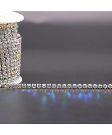 Jerler 10 Yards Crystal Rhinestone Trim SS18/4.0mm AB Close Chain - Wedding Party DIY Decoration - Buy Online on GoSupps.com