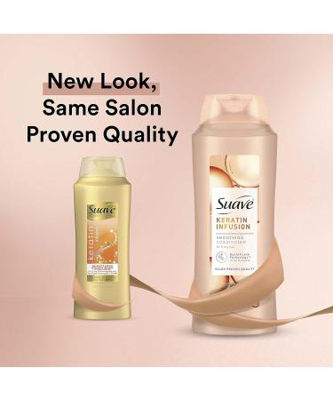 Suave Professionals Keratin Infusion Smoothing Conditioner - 28oz (Pack of 4) for Dry Hair | 48-hour Frizz Control - Buy Online on GoSupps.com