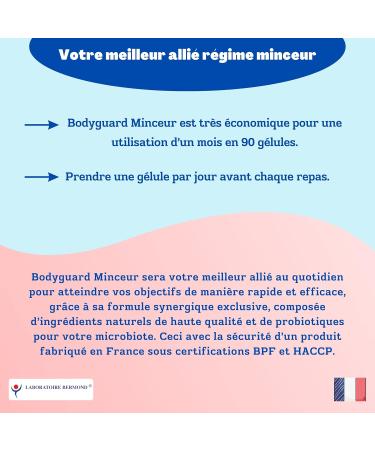 Fat Burner - Slimming Weight Loss Men Women 6 Actions - Made in France - Economical for 30 Days - Drainer - Probiotics - Natural Dietary Supplement - Vegan Vegetable Capsules - Buy Online on GoSupps.com