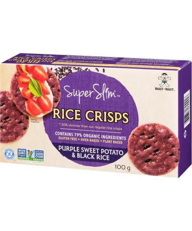 Superslim Rice Crisps - Purple Sweet Potato and Black Rice - Rice Crisps Gluten Free 100g - Buy Online on GoSupps.com