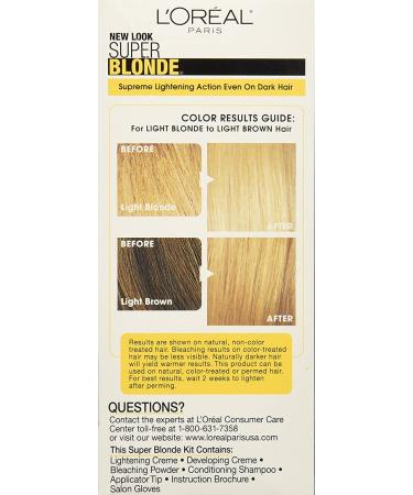 L'Oreal Paris Super Blonde Creme Lightening Kit 205 - Light Brown to Super Bleach Blonde - Buy Online on GoSupps.com