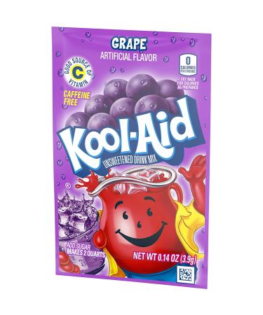 Kool-Aid Unsweetened Caffeine Free Grape Zero Calories Powdered Drink Mix - 1 Pitcher Packet - Buy Online on GoSupps.com
