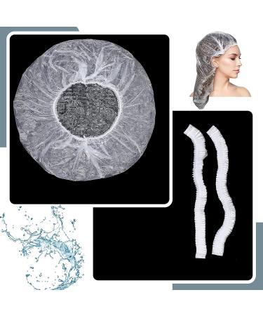 SATINIOR 50-Pack Lengthen Disposable Shower Caps for Women with Big, Thick, and Long Hair - Waterproof Elastic Bath Hair Caps for Travel, Spa - Individually Wrapped - Buy Online on GoSupps.com