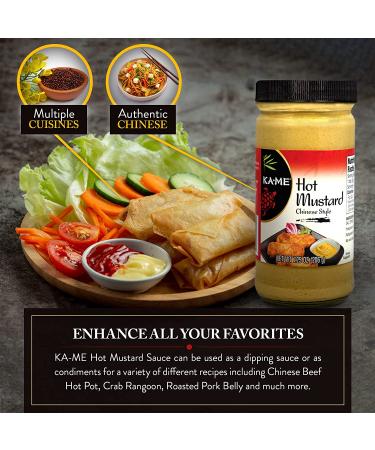 KA-ME Chinese Hot Mustard 7.25 oz (Pack of 2) | Gluten Free, No Preservatives | Authentic Asian Flavor for Egg Rolls, Wonton, Roasted Pork Belly | Shop Now - Buy Online on GoSupps.com