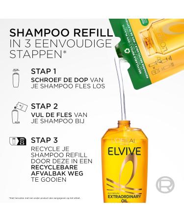 L'Or al Paris Elvive Shampooing Nourrissant Id al pour Cheveux Secs Cheveux Nourris et Brillant Pour 8 Semaines Avec Huiles de Cam lia et Marula Format Commodit Eco-Recharge Huile Extraordinaire - Buy Online on GoSupps.com