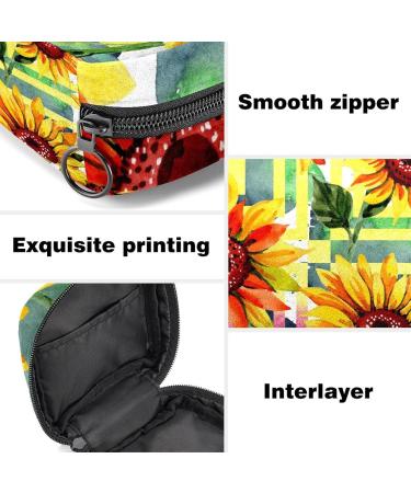 Wildflower Sunflower Patterns: Stylish Women's Napkin Storage Bag & Portable Menstrual Cup for Teenagers & Girls - Buy Online on GoSupps.com
