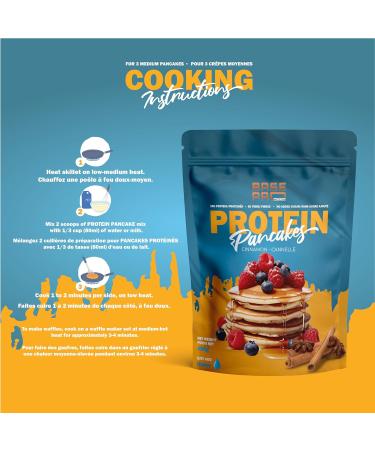Protein Pancake and Waffle Mix | with Whey Protein | No Added Sugar | Base Pro Nutrition | 25g of Protein | Just Add Water | 450g | Made in Canada | Healthy Pancake Mix | (450g Cinnamon) Cinnamon 450 g (Pack of 1) - Buy Online on GoSupps.com
