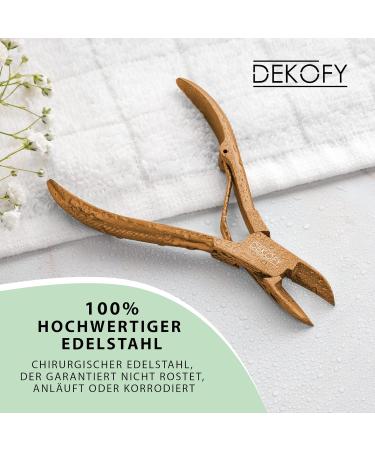 Decofy Stainless Steel Nail Tongs - 11.5cm Extra Sharp Nail Scissors for Thick Toenails | Precision Cut Pedicure & Foot Care in Elegant Rose Gold - Buy Online on GoSupps.com