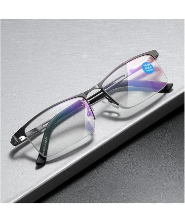 Ultra-Light Men's Business Neck Reading Glasses | Anti-Blue Light | Size 1.00 Black Frame - Perfect for Seniors - Buy Online on GoSupps.com