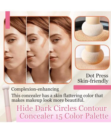 15 Colors Color Corrector Concealer Palette | Full Coverage Cream Contour & Foundation | Waterproof Makeup with Brush - Buy Online on GoSupps.com