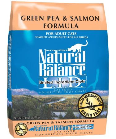 Natural Balance Limited Ingredient Diets Green Pea & Salmon Formula Dry Cat Food - 10 Lb