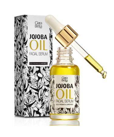 Organic Jojoba Oil Face Serum Anti Aging Serum Wrinkle Reduction Vitamin E Skincare Facial Serum Reduces Dry Skin Acne Scars Pimples Rosacea Eczema Psoriasis Seborrheic Dermatitis