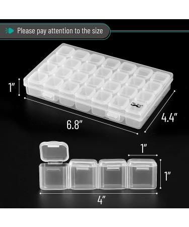 Mr. Pen Diamond Painting Storage Containers - 28 Grids (2 Pack) with 160pcs Label Stickers | Diamond Art & Bead Organizer - Buy Online on GoSupps.com