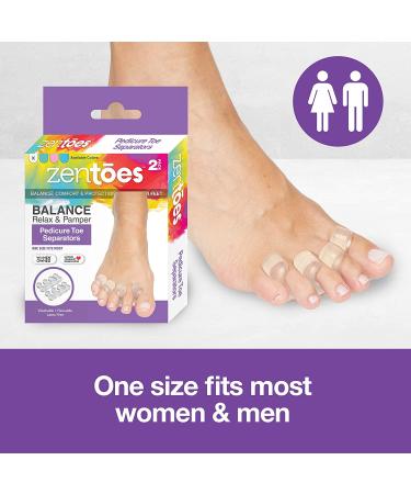 ZenToes Gel Toe Separators - Set of 2 Toe Spacers for Pedicure, Nail Polish, and Toenail Trimming (Clear) - Buy Online on GoSupps.com