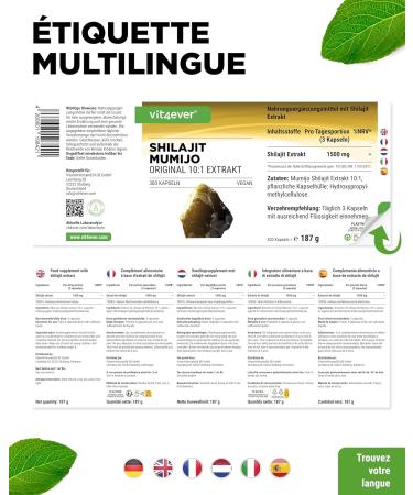 Mumijo Shilajit - 300 Softgels - High Dosed with 1500mg per Daily Serving - Original Himalayan Extract 10:1 - No Additives - Vegan - Buy Online on GoSupps.com