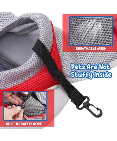 Petcute Dog Carrier Bag - Adjustable Breathable Pet Travel Bag for Puppies (Up to 4kg) - Pink Shoulder Bag with Safety Lines | International Shipping - Buy Online on GoSupps.com