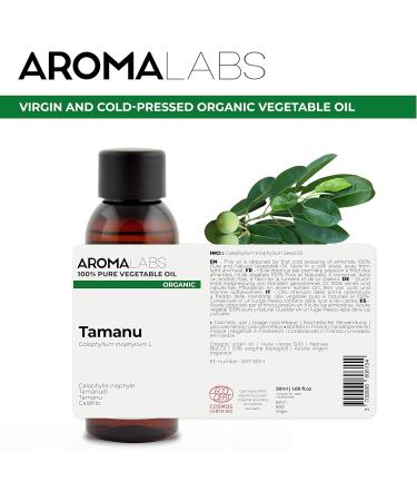 AROMA LABS Organic Tamanu Oil 50mL - 100% Pure Natural Cold Pressed - Cosmos Certified - French Brand - Buy Online on GoSupps.com