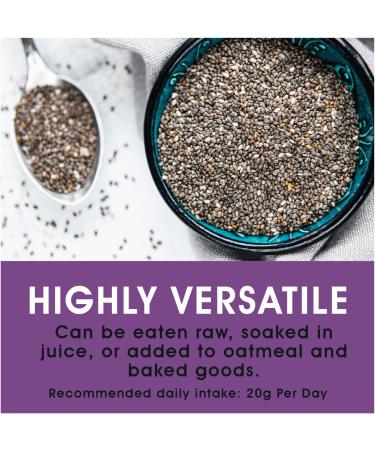 Yin & Yang Superfoods Premium Chia Seeds 1kg - 100% Natural, Vegan, High Protein & Fiber, Palm Oil Free - Buy Online on GoSupps.com