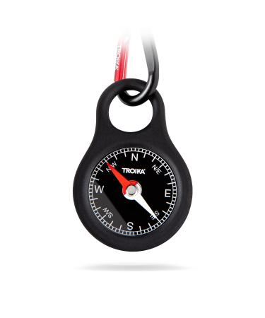 Troika compass guide - COS10/BK - key holder with compass and carabiner - black - PVC/acrylic/silicone - aluminum - The original - Buy Online on GoSupps.com
