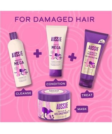 Aussie Repair & Reconstruct Hair Mask Vegan Hair Treatment For Dry & Damaged Hair With Macadamia Nut Oil 300ML Mask 300ml - Buy Online on GoSupps.com