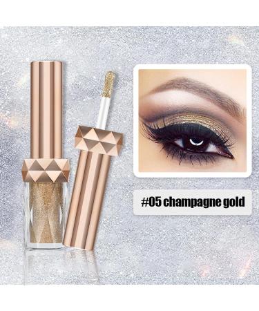 Pigmented Liquid Eyeshadow - Colors Eyeshadow | Long Lasting & Blendable Eye Makeup | Waterproof Liquid Eyeshadow/ 5#Champagne Gold - Buy Online on GoSupps.com