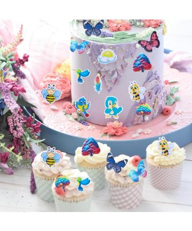 72-Piece Edible Butterflies & Bee Cupcake Toppers - Forest & Tree Decorations for Cakes Birthdays & Weddings | International Shipping - Buy Online on GoSupps.com
