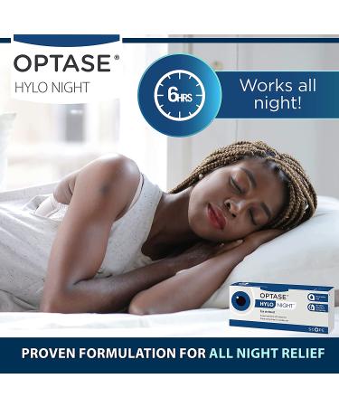 OPTASE Hylo Night Dry Eye Ointment - Preservative-Free Gel for Nighttime Relief - .18 oz - Buy Online on GoSupps.com