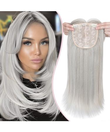 S-Noilite Hair Topper for Thinning Hair 18 inch Hair Toppers for Women Big Base Topper for Hair Loss Hair Extensions Wigs for Women Clip in Hair Fringe Hair Pieces for Women 88A/108A